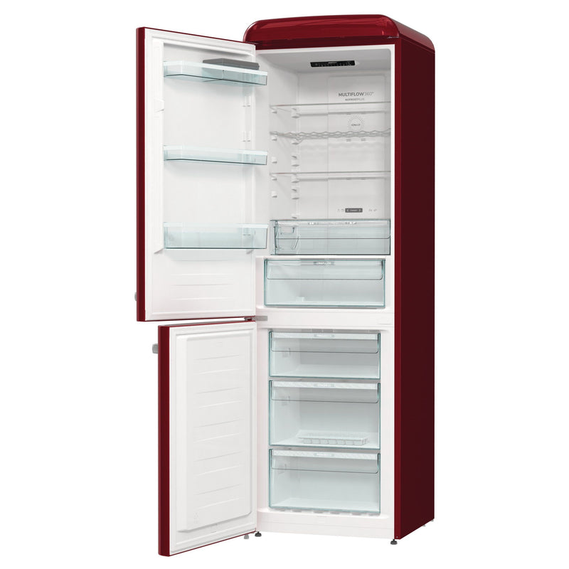 Gorenje - Kühl-/Gefrierkombination Kühl/Gefrierkombi ONRK 619 DR-L burgun Retrodesign