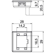 OBO Bettermann - Einsatz/Abdeckung für Kommunikationstechnik DATA Modul 05 (1980) SB DT5 für steckbaren Decke