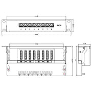 EFB-Elektronik - Patchpanel Kupfer Mini-Patchpanel 37736.8 8xRJ45, grau