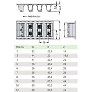 WAGO - Leiterplattensteckverbinder 1-Leiter-THR-Federleiste 20921175200000997407 gerade, lichtgrau − 80 Stück