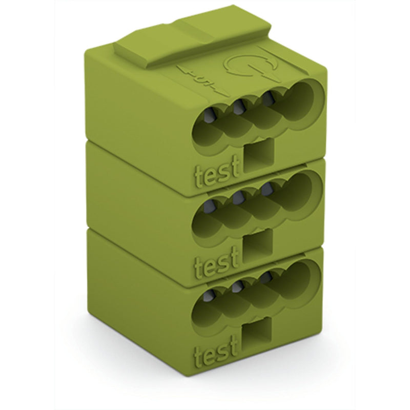 WAGO - Leiterplattenklemme 4-Leiter-Federleiste 243-743 PUSHWIRE,0,8mm,hgn − 50 Stück