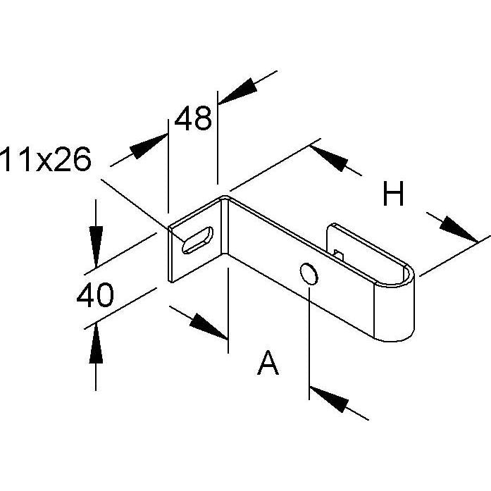 Niedax - Befestigungsklammer Wandbefestigung KRWB 60.75 F − 10 Stück