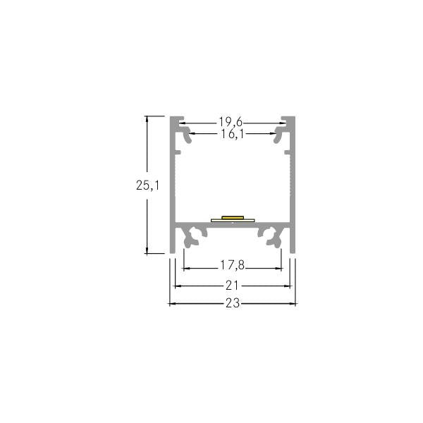 Brumberg Leuchten - Mechanisches Zubehör/Ersatzteile für Leuchten LED-Aluprofil Set 2m 53922260 alu