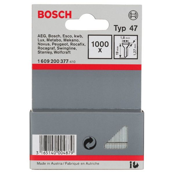 Bosch - Nagel für Nagelgerät Tackernagel Typ 47, 1,8 x 1609200377 1,27 x 19 mm