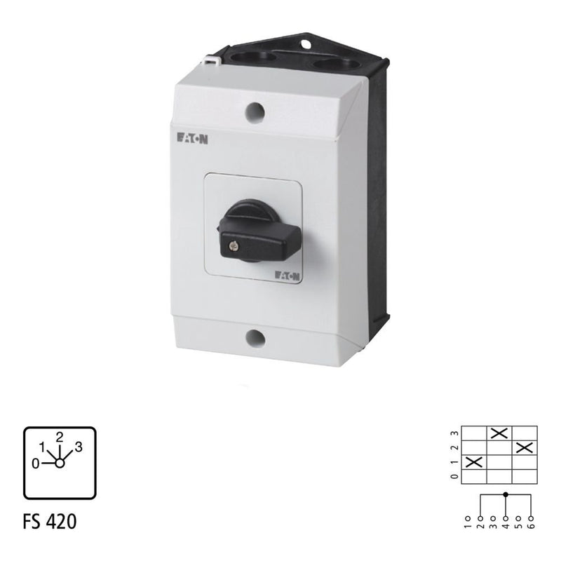 Eaton - Steuerschalter Stufenschalter T3 32A T3-2-8241/I2 32A Aufbau rastend