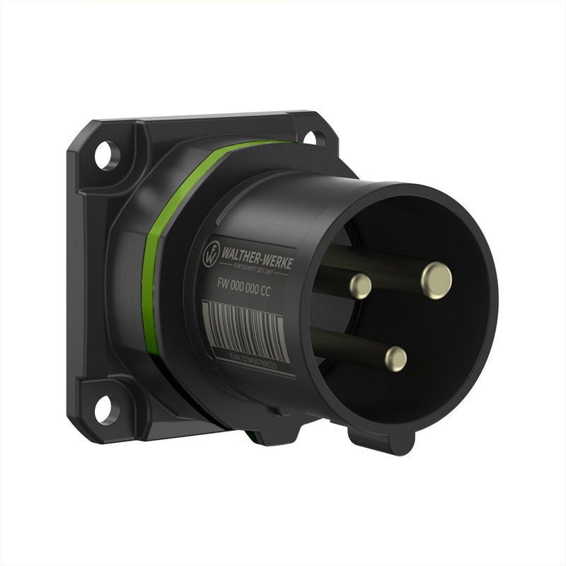 Walther Werke - CEE-Gerätestecker (IEC 60309) CEE NEO Anbaugerätestecker FW612310SK gerade 16A 3P 10h