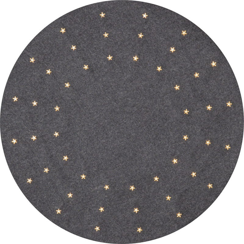 Star Trading - Festbeleuchtung LED-Baumteppich 607-09 grauer Filz, D 80cm − 4 Stück