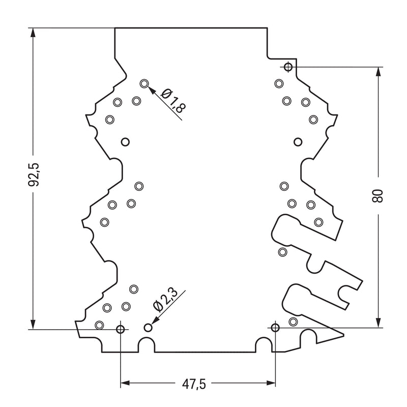 WAGO - Elektronik-Leergehäuse Lochrasterplatine 2857-192/3140-000 3-2-Anschlussebenen − 5 Stück