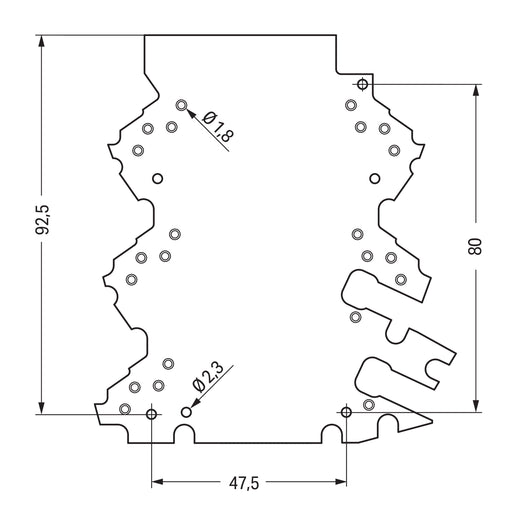 WAGO - Elektronik-Leergehäuse Lochrasterplatine 2857-192/3140-000 3-2-Anschlussebenen − 5 Stück