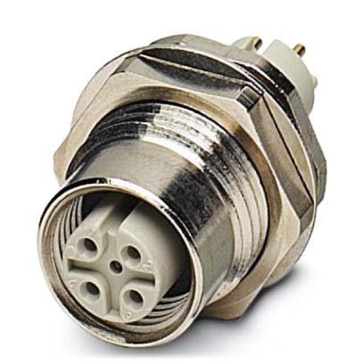 Phoenix Contact - Rundsteckverbinder, feldkonfektionierbar (Industriesteckverbinder) Einbausteckverbinder SACC-DSIV-M1#1528167 − 10 Stück