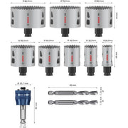 Bosch - Werkzeugset PRO Multi Material PC Plus 2608594430VE(11) Lochsägen-Set 25-86