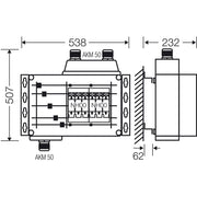 Hensel - Sicherungskasten Verteiler 2x3xNH 00 Mi AS 4142 125A 5-pol.Sch.250A