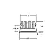 Brumberg Leuchten - Downlight/Strahler/Flutlicht LED-Einbaustrahler 39116073 230V,12W,d2w,dim.Ph