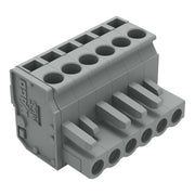 WAGO - Kabelsteckverbinder für Leiterplattensteckverbinder 1-Leiter Federleiste 232-206/026-000 CAGECLAMP 2,5mm²,gr − 50 Stück
