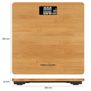 PROFICARE - Personenwaage m.Therm. PC-PW 3103 Bambus ProfiCare − 6 Stück