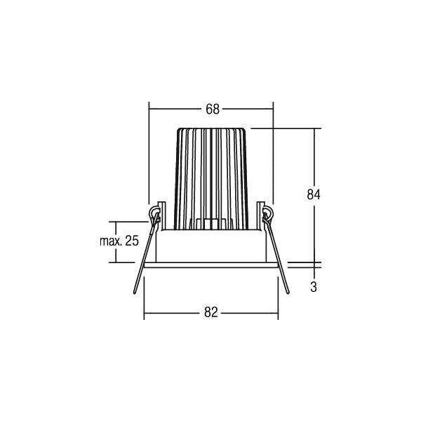 Brumberg Leuchten - Downlight/Strahler/Flutlicht LED-Einbaustrahler IP65 12444073 350mA 1800-3000K ws