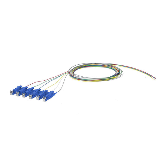Metz Connect - LWL-Pigtail OpDAT Pigtail E2000-UPC 150Q1MO0020E6 OS2, 6 Farben − 6 Stück