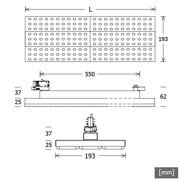 LTS Licht&Leuchten - Decken-/Wandleuchte LED-Stromschienenleuchte LUZ-T32 105.840.ASsi 840, si
