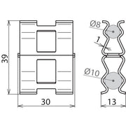 DEHN - Verbinder für Blitzschutz Bewehrungsklemme DC BK 8 RD10 STBLANK DEHNclip