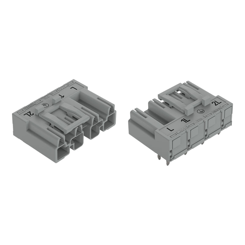 WAGO - Leiterplattensteckverbinder Stecker für Leiterplatten 770-854/011-000/064- 4-polig,grau − 50 Stück