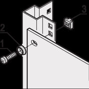 Schroff - Komponente für Tür (Schaltschrank) Montagematerial-Set 21101809 (VE50)