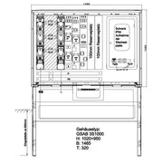 GSAB Elektrotechnik - Zähler-Komplettschrank Festplatzverteiler 22.W250.NH2Sy3216S mit VNB-Wandlermess