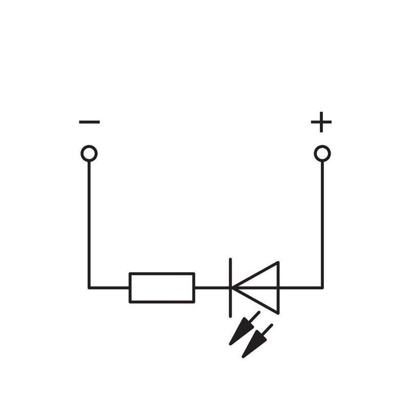 WAGO - Bauelement-Reihenklemme 1-Leiter/1PinBauelementkl. 769-219/281-413 LED rot,grau − 50 Stück