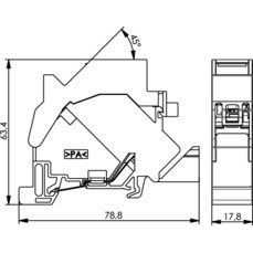 Telegärtner - Tragschienenadapter Tragschienenverbinder TS45 100023003 Modul Cat6A T568A − 1 Stück