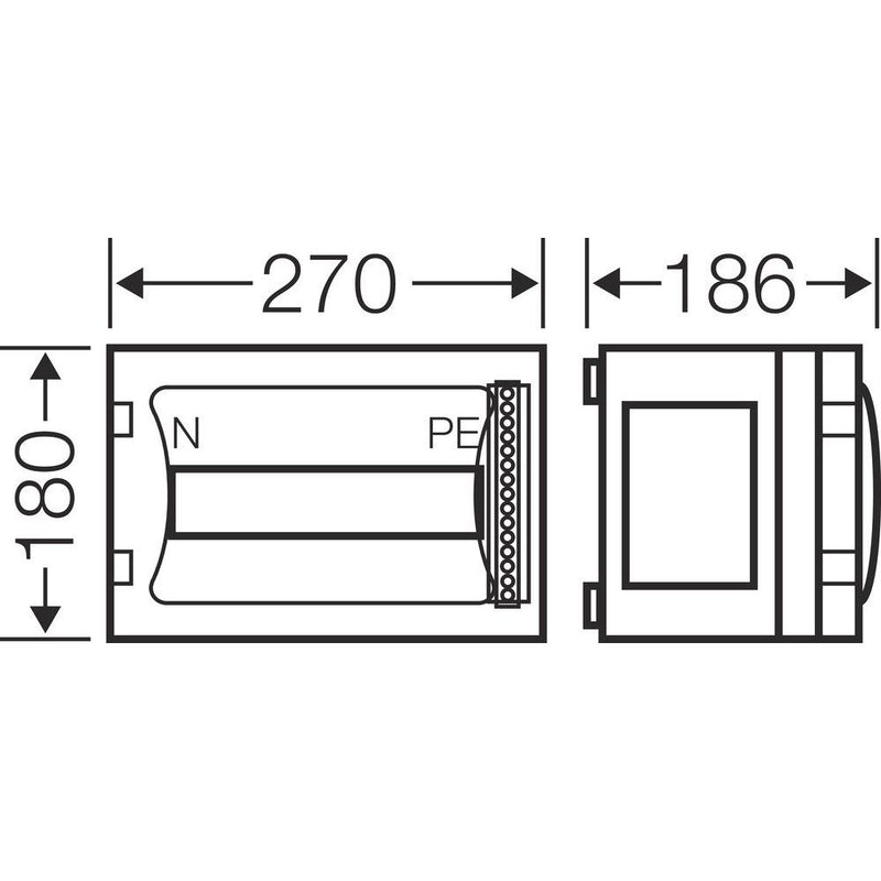 Hensel - Installationskleinverteiler ENYSTAR-Automatengehäuse FP 1109 9 Teilungseinheiten
