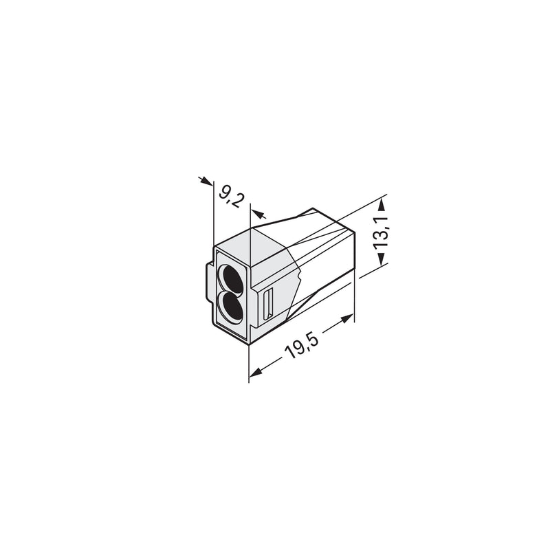 WAGO - Steckklemme Dosenklemme 773-602 4qmm, 2 Leiter − 100 Stück