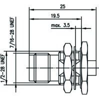 Telegärtner - Koax-Steckverbinder TNC-Kabeleinbaubuchse löt 100023757 G10(RG402/U) 806 − 5 Stück