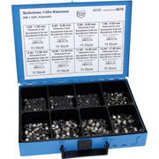 Dresselhaus - Sortimentskasten Befestigungmaterial 1-Ohr-Klemme 4499/000/06 8678 stufenl., Edelstahl