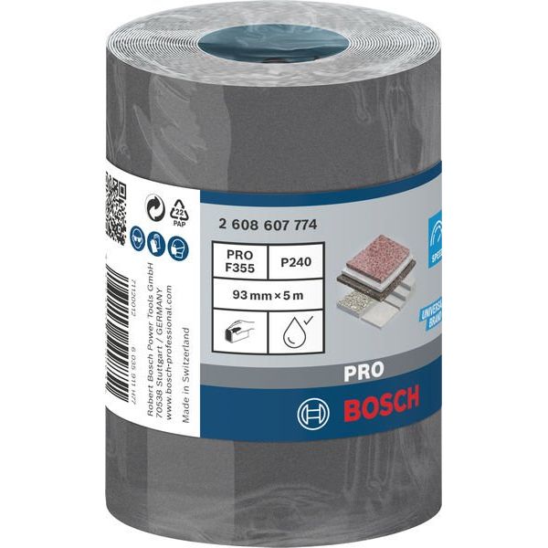 Bosch - Schleifpapier/Schleifvlies PRO C355 Schleifrolle, 2608607774 93 mm, 5 m, G240