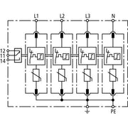 DEHN - Überspannungsableiter für Energietechnik/Stromversorgung Überspannungsableiter TYP2 DG M TNS 150 FM f. TN-S Systeme