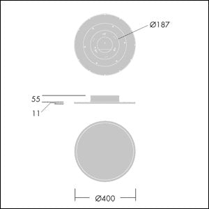 Thorn - Decken-/Wandleuchte LED-Einbauleuchte OMEGA C #96627777 2800-830 HFIX E3R400