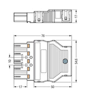 WAGO - Steckverbinder für steckbare Gebäudeinstallation Stecker 770-115 2x0,5-4mmq schwarz