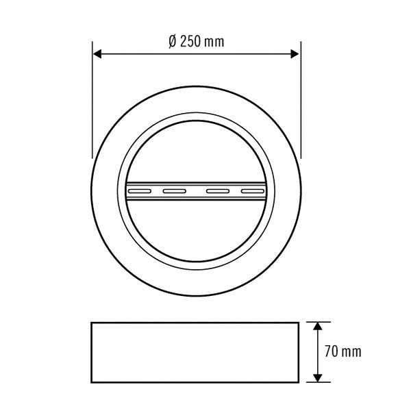 ESYLUX - Mechanisches Zubehör/Ersatzteile für Leuchten Deckenaufbaurahmen ELSA-2MO #EO10300882 165