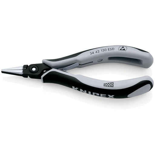 Knipex - Flachzange Präz.-Elektron.-Greifzange 34 42 130 ESD 130mm