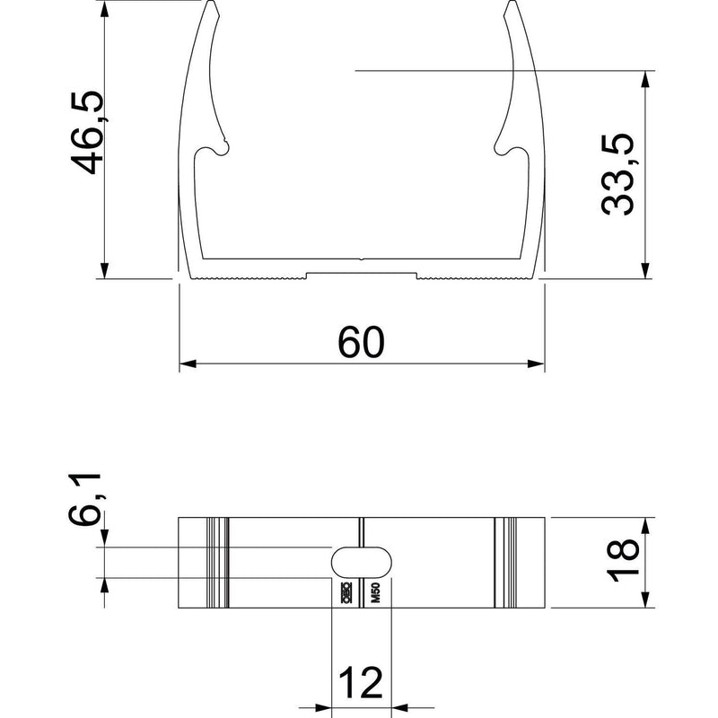 OBO Bettermann - Rohrschelle Quick-Schelle ALQ M50 M50 − 25 Stück