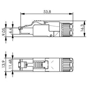 Telegärtner - Modularer Steckverbinder Stecker MFP8 IE 100023086 AWG22-24+27 Profi