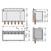 WAGO - Leiterplattensteckverbinder THT-Stiftleiste Lötstift 2092-1412 1,4mm,gerade,lgr − 100 Stück