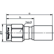 Telegärtner - Koax-Steckverbinder R-SMA-Stecker Reverse cr 100024659 G30 (1.5/3.8) − 5 Stück