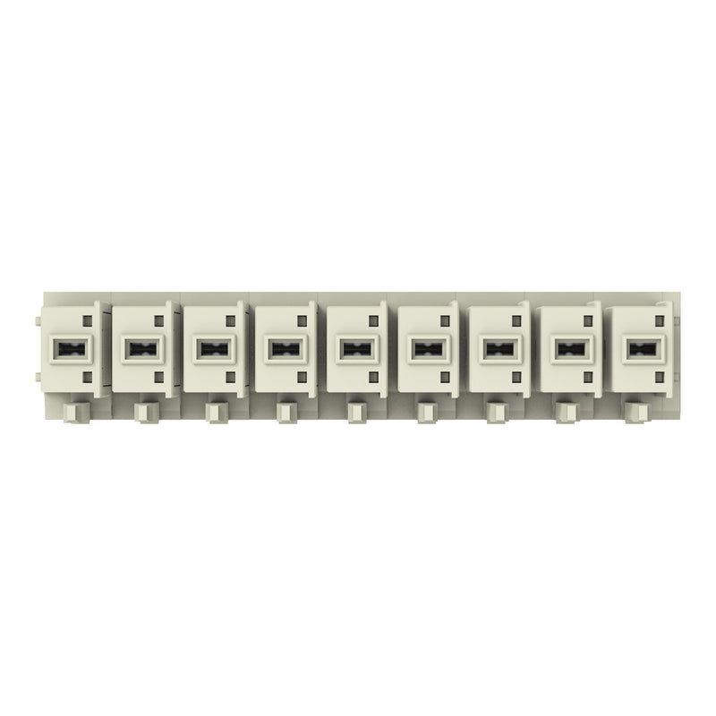 WAGO - Leiterplattensteckverbinder THT-Federleiste gerade 831-3509 Maß 7,62mm,lgr − 12 Stück