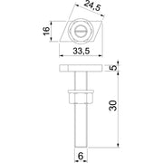 OBO Bettermann - Hammerkopfschraube ACMHB M6x30 ZL M6x30mm − 50 Stück