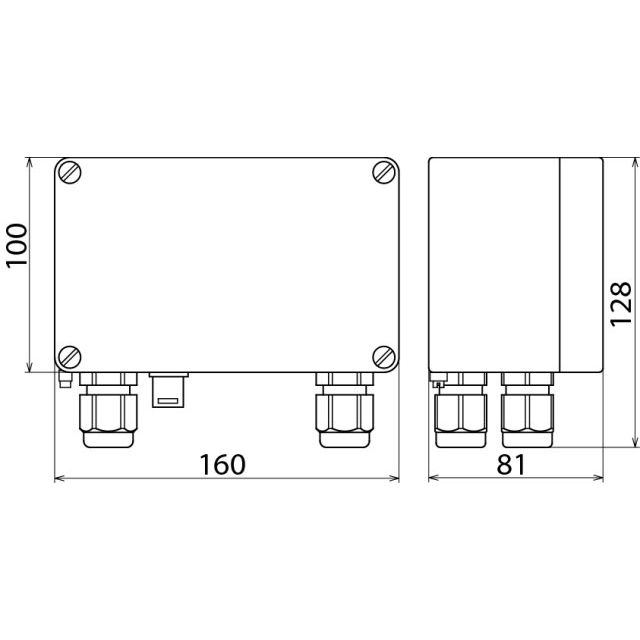 DEHN - Leergehäuse Alu-Gehäuse ALGA 5 X AP-IP65 REG.max.5TE