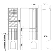 GSAB Elektrotechnik - Anschlussschrank Verteilersäule 32S1400K5xD02-3