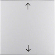 Berker - Abdeckung/Bedienelement für Installationsschalterprogramme Wippe alu matt 16201414 Symbol Pfeile