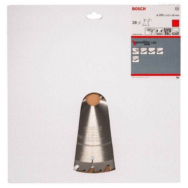 Bosch - Kreissägeblatt PRO Wood Kreissägeblatt, 2608640682 315 x 3,2 x 30 mm
