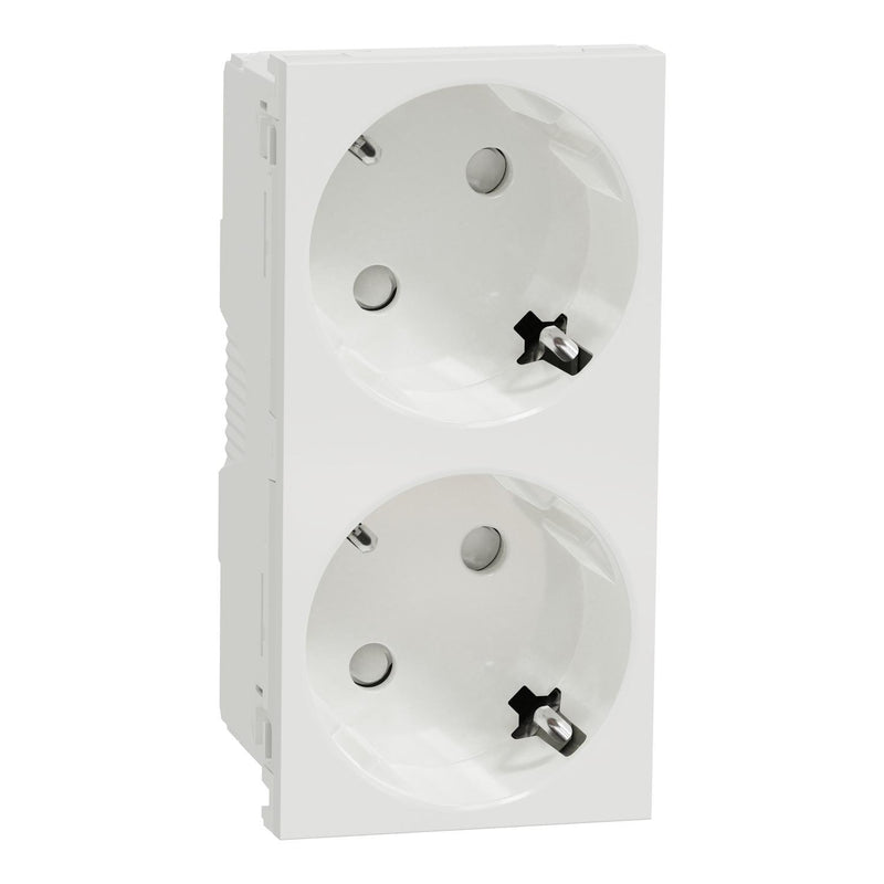 Schneider Electric - Steckdose Doppelsteckdose OL45 Unica NU306618 Berührungsschutz 16A
