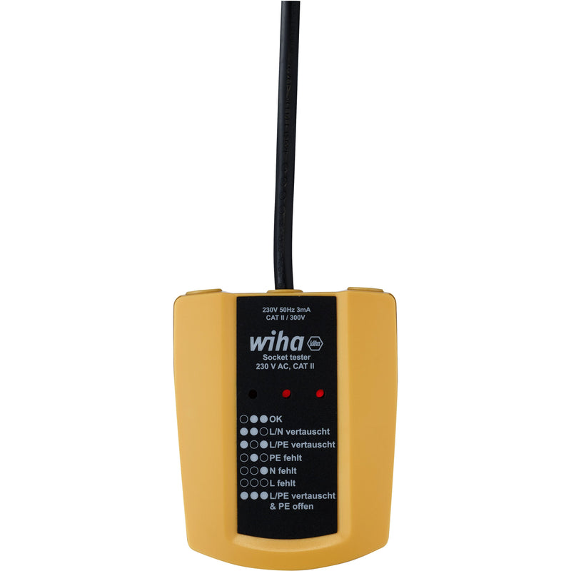 Wiha - Spannungsprüfer Steckdosentester SB25561 230 V AC, CAT II